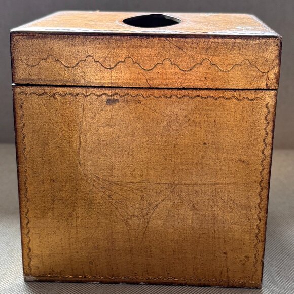 Vintage Florentine Tissue Box Gold with Cherubs Made in Italy - Picture 3 of 14